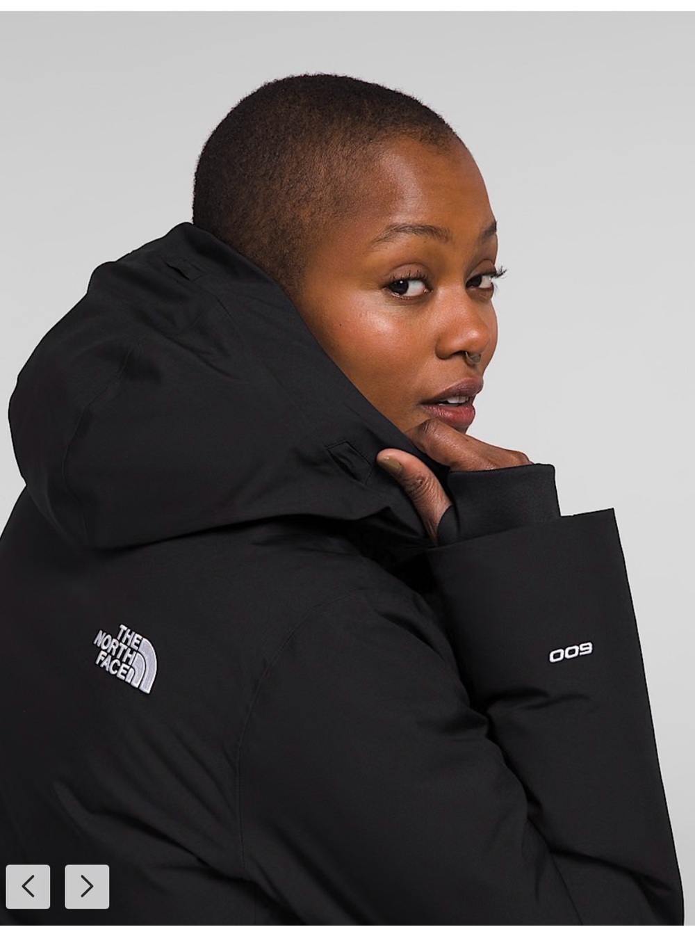 The North Face Women’s Arctic Parka - Black with Faux-Fur Hood Trim - Picture 5 of 10
